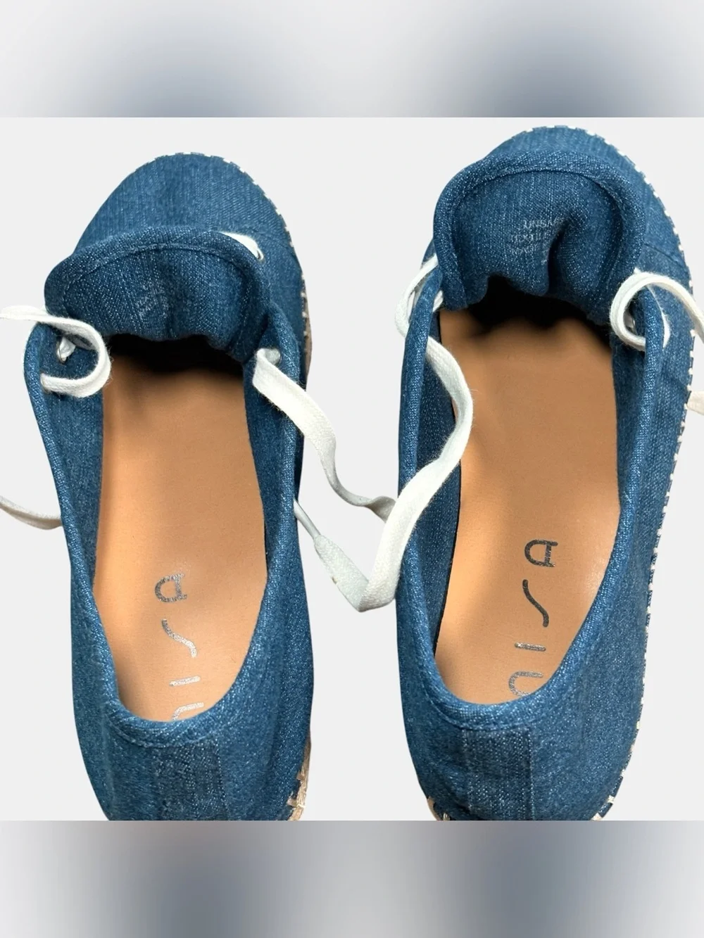 Unisa Denim Espadrille Sneakers Lace Up Casual Shoes Women’s 7M